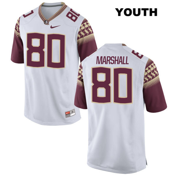 Youth NCAA Nike Florida State Seminoles #80 Alex Marshall College White Stitched Authentic Football Jersey QMY3569ZC